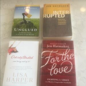 2 Jen Hatmaker Books, 1 Lisa Harper Book & 1 Lysa Terkeurst Book